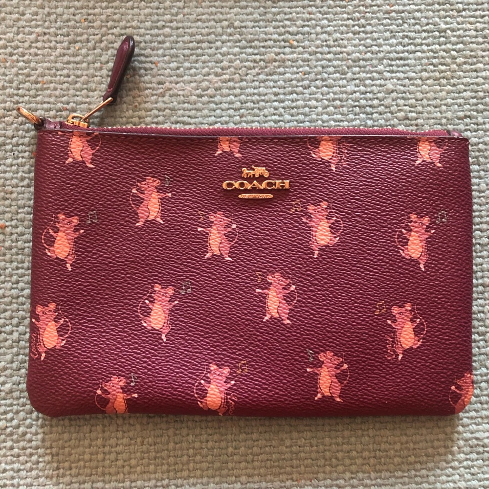 Adorable Authentic Coach Wallet w Little Dancing Mice! Perfect condition.